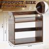 CroBlissful 2-Tier Cd Holder, DVD Storage Rack for Display, Rustic Wooden DVD Organizer Cd Storage Shelf for Home Office Holds up to 56 Standard, Ideal for Music Lovers, Collector view 2