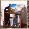 CroBlissful 2-Tier Cd Holder, DVD Storage Rack for Display, Rustic Wooden DVD Organizer Cd Storage Shelf for Home Office Holds up to 56 Standard, Ideal for Music Lovers, Collector view 4