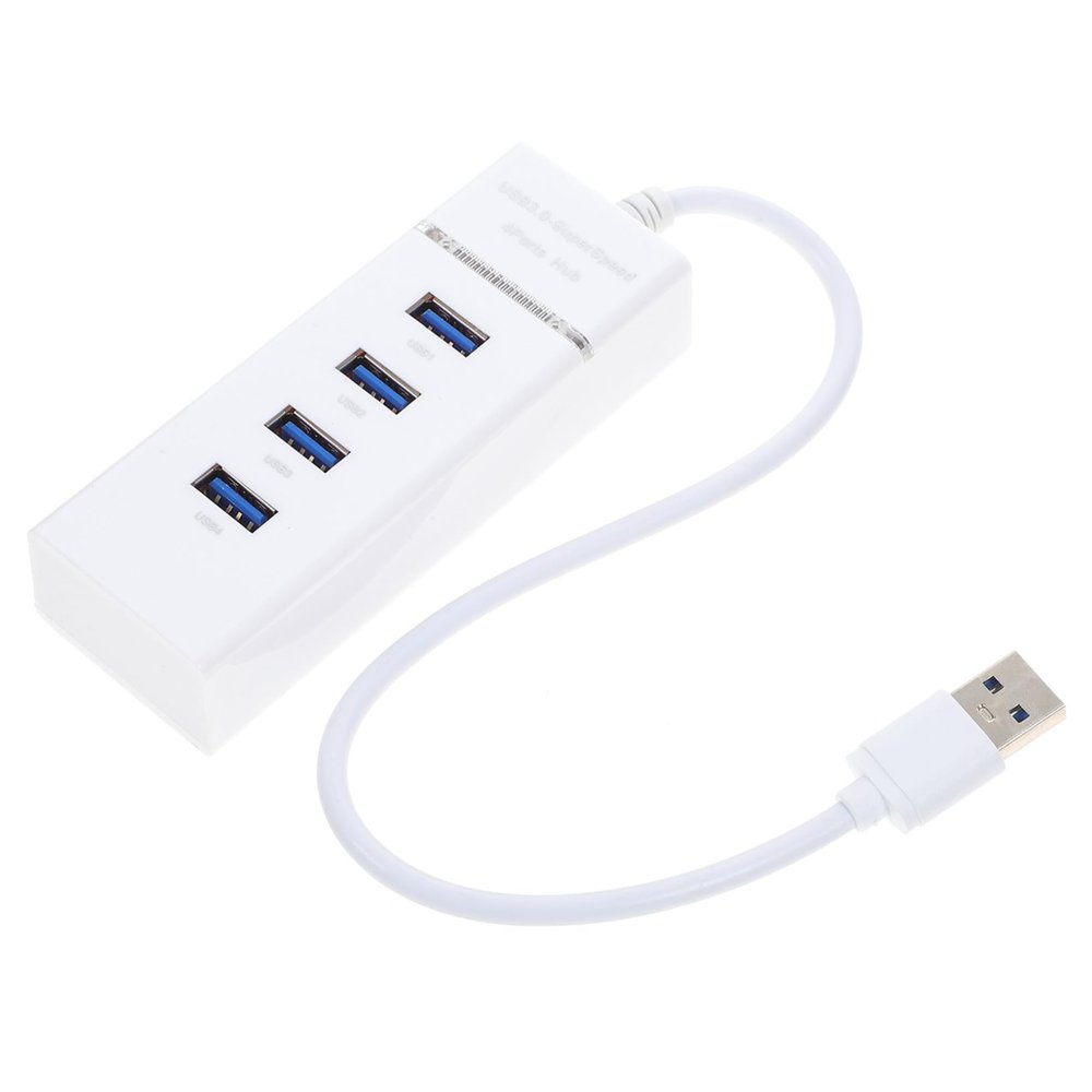 FRCOLOR Ports USB Hub Adapter High-Speed Data Transfer with Overload Protection and LED Indicator Expansion Splitter Compatible with Windows Vista XP and USB Devices