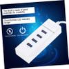 FRCOLOR Ports USB Hub Adapter High-Speed Data Transfer with Overload Protection and LED Indicator Expansion Splitter Compatible with Windows Vista XP and USB Devices view 3