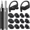 AYNSRTN 12 Pairs Replacement Ear Tips for Beats Powerbeats Pro/Flex/X Earbuds, Soft Silicone Non-Slip Earbud Accessories, Beats Replacement Tips with Cleaning Kit (Black) view 1