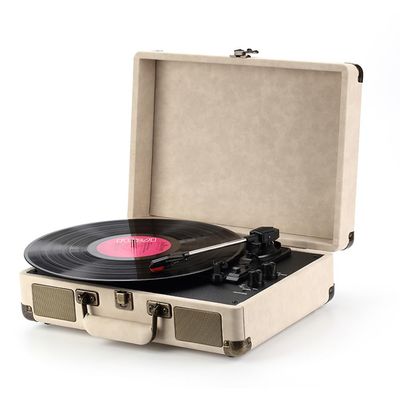 EHVYBDX Suitcase Turntable,Vintage Vinyl Record Player,Portable Speaker,Supports 33/45/78 RPM Lp Phonograph,General Size Turntable,Compact Vintage Gramophone,Supports Wireless Connect,A