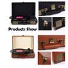 EHVYBDX Suitcase Record Player with Built-in Speakers,3-Speed Bl Turntable Support 12/10/7 Inch Record,Headphone Jack,Vinyl Player view 3