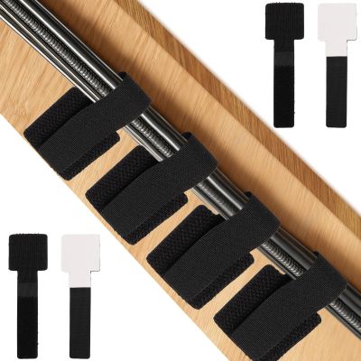Rierdge 80 PCS Black Hook and Loop Cable Straps