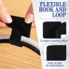 Rierdge 80 PCS Black Hook and Loop Cable Straps view 2