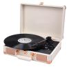 EHVYBDX Turntable, Record Player with Speakers, Three SpeedSupports RCA OutputBl, Headphone Jack,Portable Suitcase Style Vinyl Player view 1