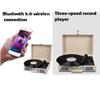 EHVYBDX Turntable, Record Player with Speakers, Three SpeedSupports RCA OutputBl, Headphone Jack,Portable Suitcase Style Vinyl Player view 3