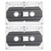 Toyvian 2pcs Blank Cassette Tape, 30 Min Recording Time, Transparent Plastic, Standard Size Audio Tapes for DIY Recording view 1