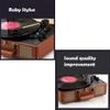 EHVYBDX Vinyl Record Player, 3 Speed Turntable Record Player with Built in Stereo Speakers, Supports RCA Line Out, AUX in, Headphone Jack Phonograph Record Player for Family Or Friends view 4