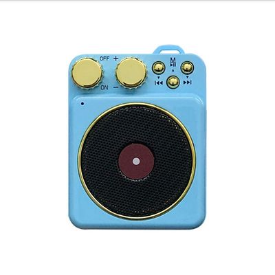 EHVYBDX Record Players, Mini Portable Speaker, Record Players for Vinyl with Bluetooth, Creative Retro Card Atomic Record P