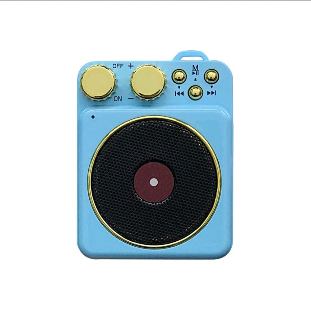 EHVYBDX Record Players, Mini Portable Speaker, Record Players for Vinyl with Bluetooth, Creative Retro Card Atomic Record P