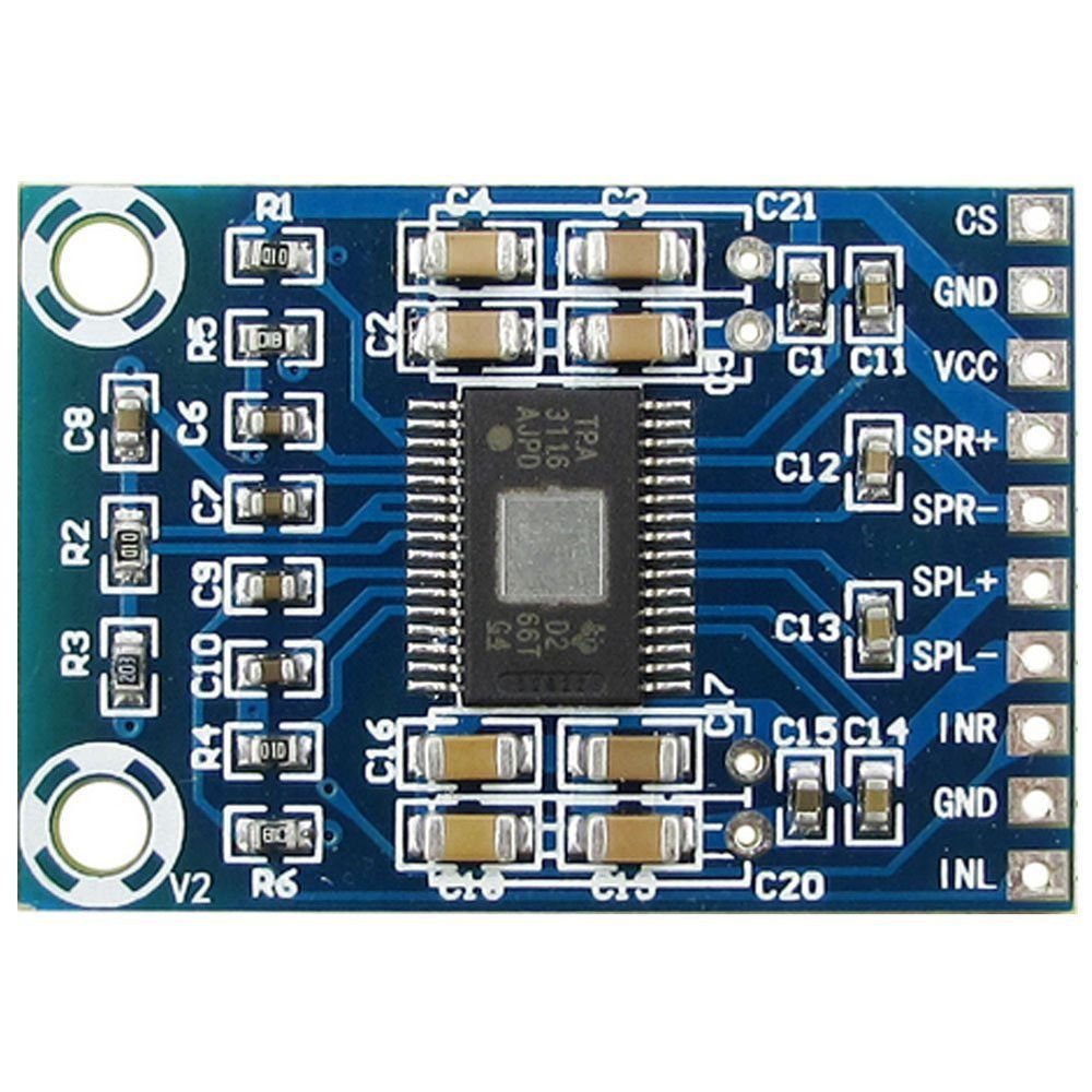Yaregelun TPA3116D2 Mini Digital Power Audio Stereo Amplifier Board, Dual Channel 50W Class D DC 12-24V Ampli AMP Amplify Module