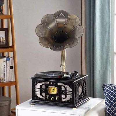 EHVYBDX Vinyl Player Vintage,Retro Phonograph Record Player Multifunction Old Radio Stereo Subwoofer Ornaments Turntables Gift Ornaments Gramophone