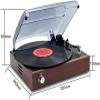 EHVYBDX Record Player Turntable Wireless Portable Phonograph with Built in Stereo Speakers 3-Speed Belt-Drive Turntable Vinyl Record Player with Speakers view 2
