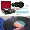 EHVYBDX Three Speeds Turntable Retro Record Player with Built-in Stereo Speakers,Supports USB,RCA Outputheadphone Jack Mp3,Mobile Phones Music Playback,Suitcase Design,Gifts for Women view 3