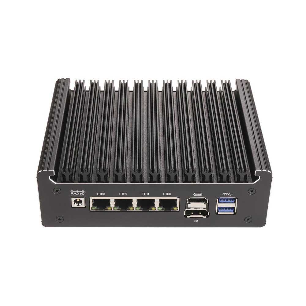 ANDAQI Micro Firewall Appliance, Mini PC, OPNsense, VPN, Router PC, N100 N150, RS52, 4 x 2.5GbE I226-V, Type-C, HDMI, DP, SIM Slot, Support CNVI GPIO, 8G RAM, 64G SSD