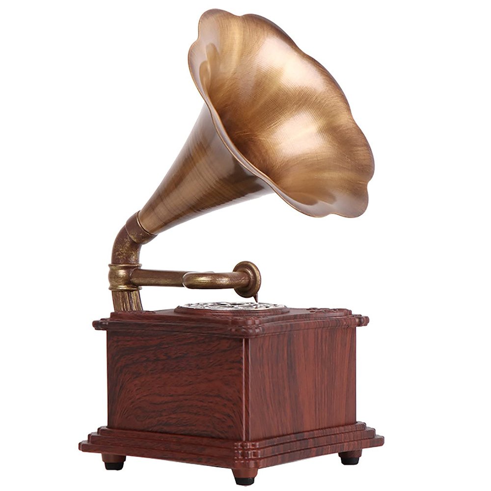 EHVYBDX Retro Gramophone, Record Player Turntable Bl Vinyl Player with Stereo Speakers Vinyl Records Phonograph