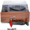 EHVYBDX Record Player Vinyl Turntable Retro Gramophone with 2 Built in Stereo Speaker 3-Speed 33/45/78 USB Headphone Jack/Aux Input/RCA-A. Recorder view 3