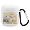 Bluetooth Earphone Case Soft Silicone White Strawberries Protective Cover with Keychain for 2nd and 1st Generation Charging Cases view 1