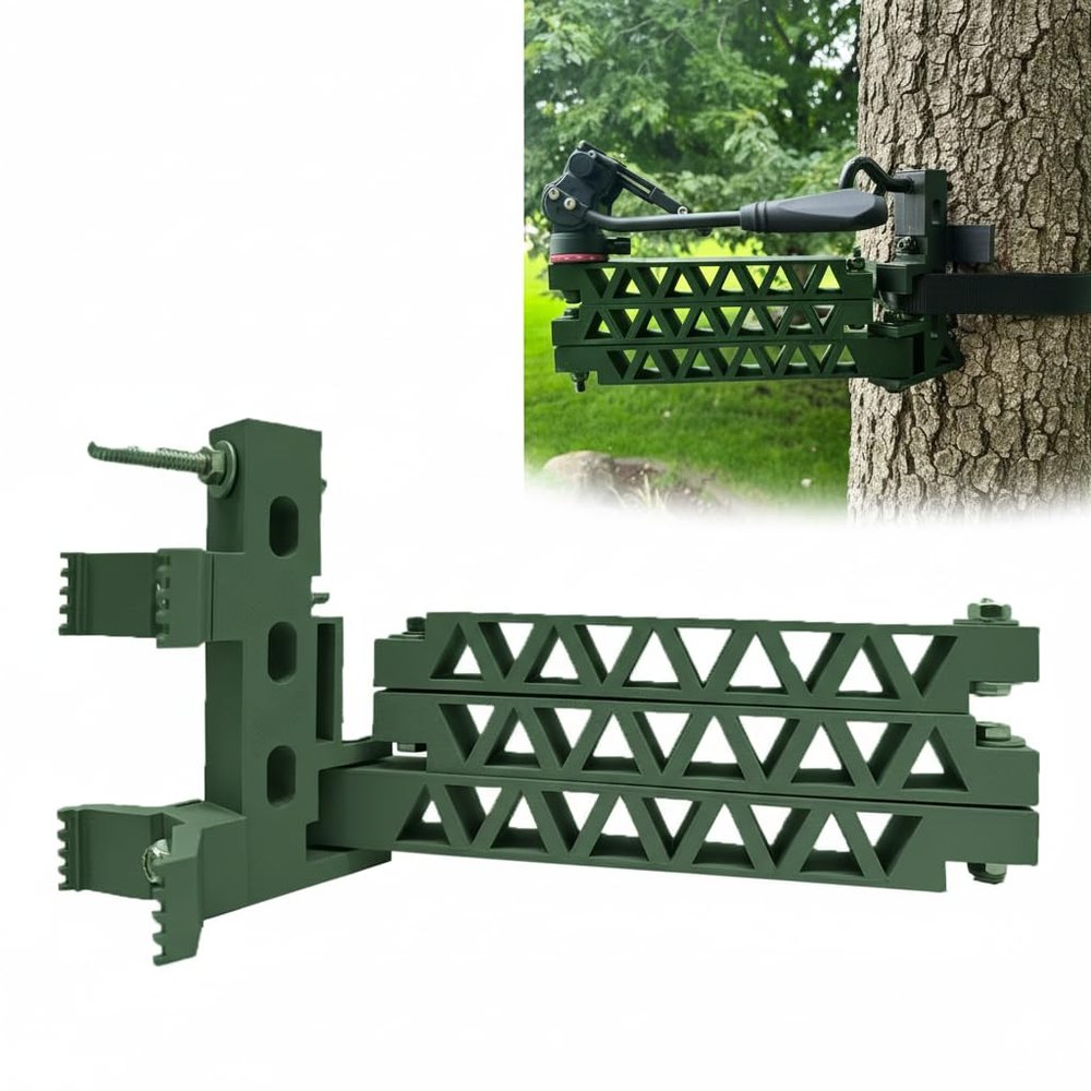 8in Tree Hunting Camera Arm Mount,Compatible with GoPro/SmartphonesSelf-Filming Hunting Camera Arm with Adjustable Pivot Points (Pine Green)