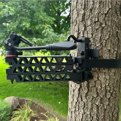8in Tree Hunting Camera Arm Mount,Compatible with GoPro/SmartphonesSelf-Filming Hunting Camera Arm with Adjustable Pivot Points (Black)