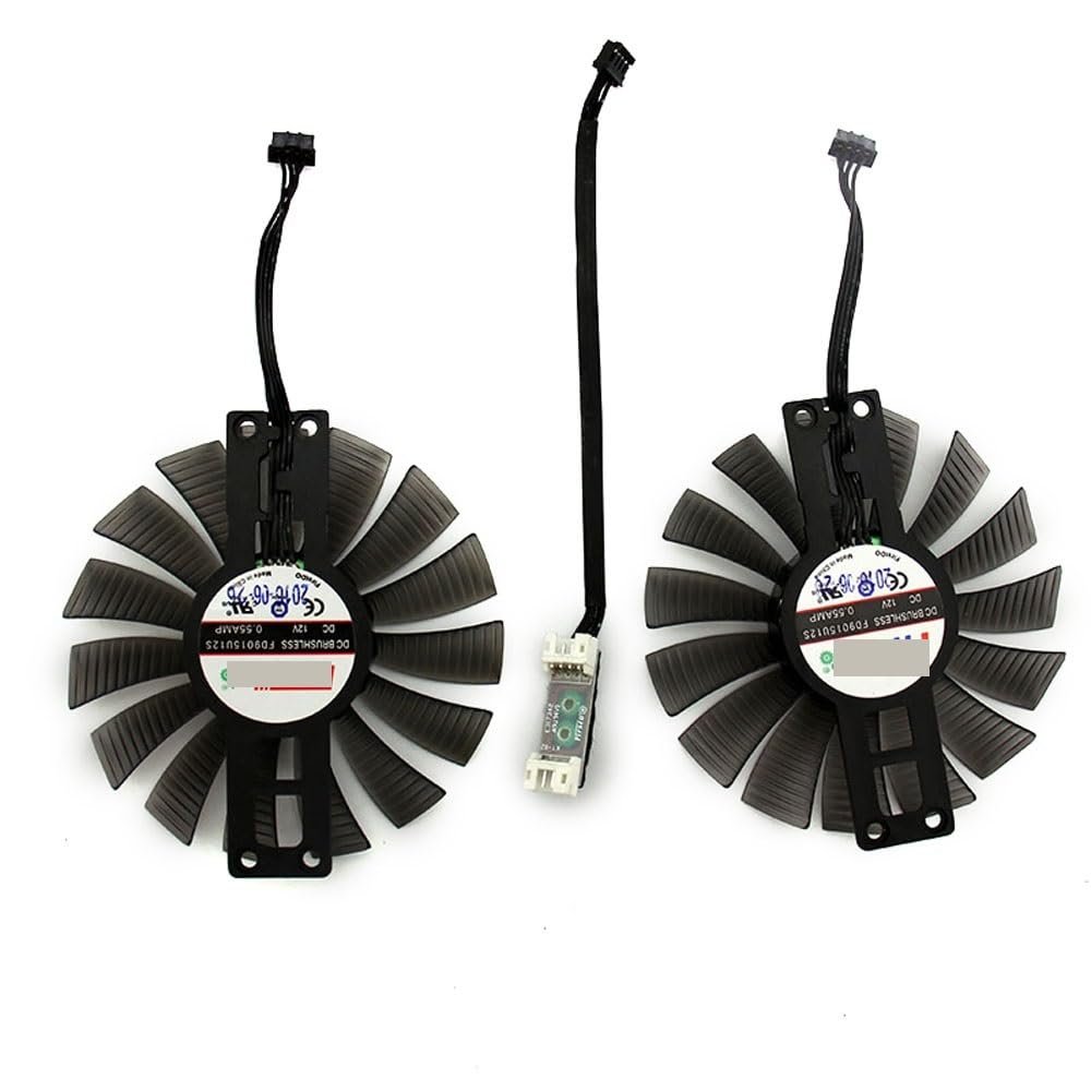 2Pcs FD9015U12S GA92S2H,90MM Fan,Palit GTX 1060 for Super for Jetstream GPU for Cooler for Gainward GTX1060 for Phoenix GS, for Graphics Cards(FD9015U12S)
