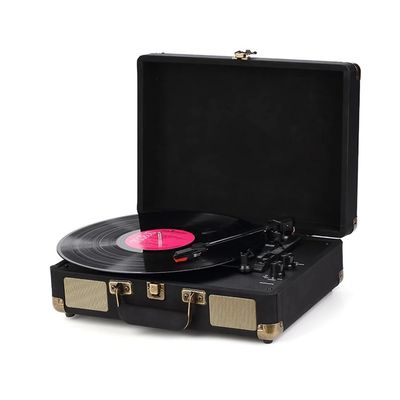 EHVYBDX Suitcase Turntable,Vintage Vinyl Record Player,Portable Speaker,Supports 33/45/78 RPM Lp Phonograph,General Size Turntable,Compact Vintage Gramophone,Supports Wireless Connect