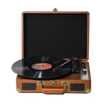 EHVYBDX Suitcase Type Vinyl Record Player,Retro Portable Phonograph,Old School Vinyl Turnable,Vintage Vinyl Player Within 2 Speakers,HiFi Sound Quality,Support Wireless Connection,B,B