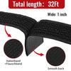 1" x32ft Hook and Loop Straps with Metal Buckles, Molle Cable Straps, Adjustable Fastening Cinch Strap, Reusable Nylon Securing Cord Ties, 1 inch Wide, Black with 50 Buckles view 2