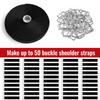 1" x32ft Hook and Loop Straps with Metal Buckles, Molle Cable Straps, Adjustable Fastening Cinch Strap, Reusable Nylon Securing Cord Ties, 1 inch Wide, Black with 50 Buckles view 3