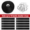 2" x16ft Hook and Loop Straps with Metal Buckles, Molle Cable Straps, Adjustable Fastening Cinch Strap, Reusable Nylon Securing Cord Ties, 2 inch Wide, Black with 10 Buckles view 3