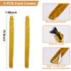 Fabric Cord Cover,2 Pack Touch Fasteners Gold Chandelier Chain Cover 70.8inches Brushed Polyester Fabric Flannel for Wires,Decorative Cord Hider Easy Install view 4