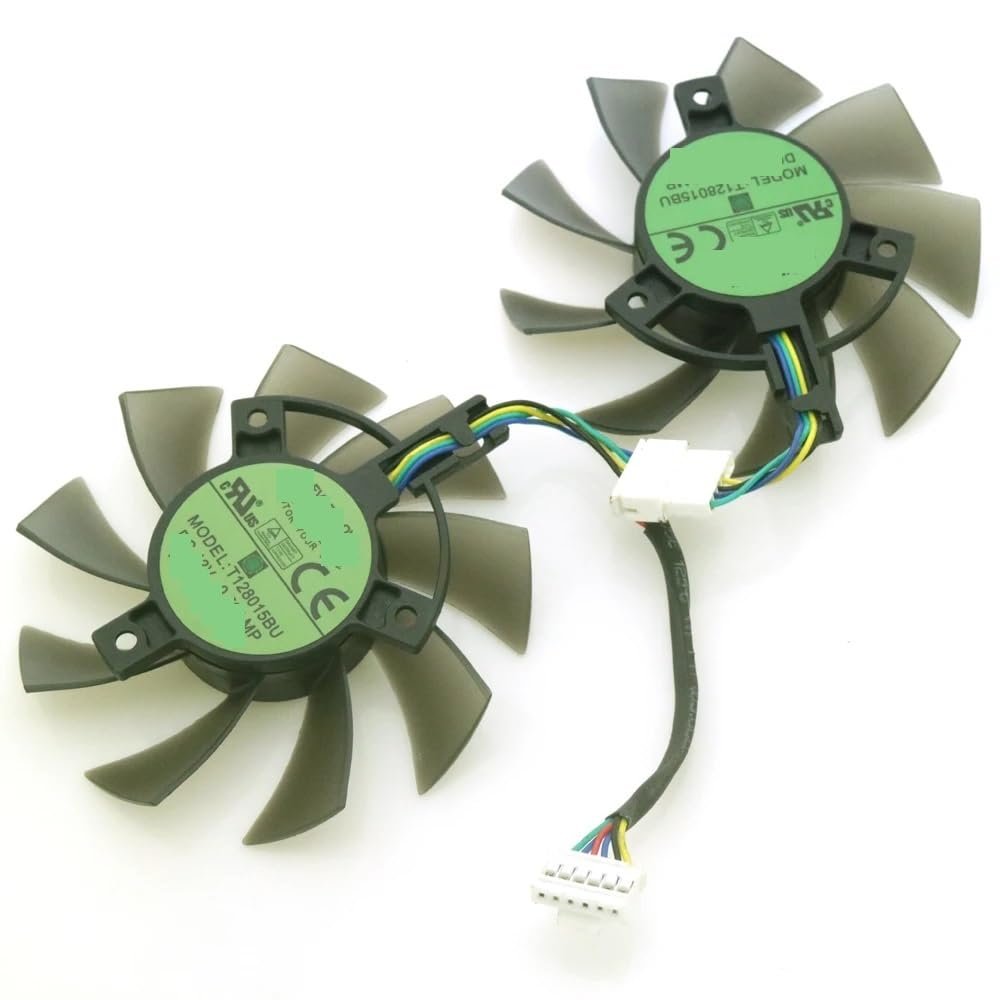 2pcs FD8015U12D T128015BU 75mm 0.50AMP 6Pin for ASUS TUF-GTX RTX2060 GTX1660ti 1660 1650 TUF Graphics Video Card VGA Fan