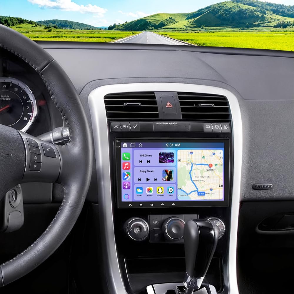 2G+64G Car Stereo for Pontiac Torrent 2007-2009 with Wireless CarPlay and Android Auto, 8" HD Touchscreen Android 14 Double Din Car Radio Receiver Support Bluetooth GPS WiFi FM RDS SWC Backup Camera