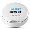 TALKSIM UFO Mobile Hotspot with 1GB Data, 4G LTE Portable WiFi Hotspot Device MiFi, Works with AT&T, T-Mobile, Verizon Network |10 Devices, USA Coverage, No SIM Require, No Contract (White, 1GB 7Days) view 1