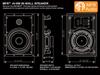 MFR 8" 2-Way in-Wall Speaker with 1" Tweeter, Home Theater & Whole House Audio, Indoor or Covered Outdoor Wall Mount Speakers (Each) view 2