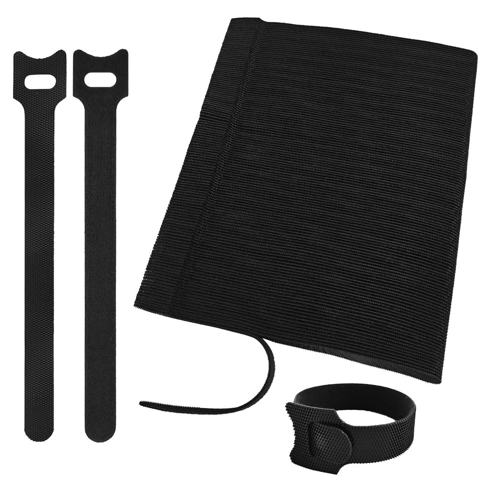 128Pcs 6in Cable Ties, Adjustable Cable Straps Wire Organizer Cord Wrap, Hook and Loop Cable Management