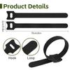 128Pcs 6in Cable Ties, Adjustable Cable Straps Wire Organizer Cord Wrap, Hook and Loop Cable Management view 2