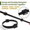 128Pcs 6in Cable Ties, Adjustable Cable Straps Wire Organizer Cord Wrap, Hook and Loop Cable Management view 3