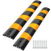 2-Pack 6FT Rubber Speed Bump, Heavy Duty Speed Bump Cable Protector Ramp, 72.4" x 12" x 2" Traffic Hump Floor Cord Cover for Driveway/Garage/Parking Lot view 1