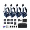 SYNCO XTALK Master 4 Users Wireless Intercom Headset System,A/B Team Selected Full Duplex Intercom Communication Headset App ENC 2.0 Noise Reduction Program Real-time Monitoring 500m/1640ft Range view 1