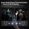 SYNCO XTALK Master 4 Users Wireless Intercom Headset System,A/B Team Selected Full Duplex Intercom Communication Headset App ENC 2.0 Noise Reduction Program Real-time Monitoring 500m/1640ft Range view 4