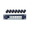 8-port 1U empty patch panel suitable for standard Keystone rack mounting(Cat.6A 8port Panel) view 1