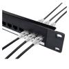 8-port 1U empty patch panel suitable for standard Keystone rack mounting(Cat.6A 8port Panel) view 2