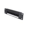 8-port 1U empty patch panel suitable for standard Keystone rack mounting(Cat.6A 8port Panel) view 3