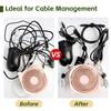 212Pcs 8in Cable Ties, Adjustable Cable Straps Wire Organizer Cord Wrap, Hook and Loop Cable Management view 4