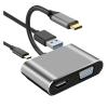 HYAGBCOP USB C TY>pe c to HDMI-Compatible 4K Adapter V/GA USB3.0 Video Converter PD 100W Fast for pro s9 s10(4 in 1 87w) view 1