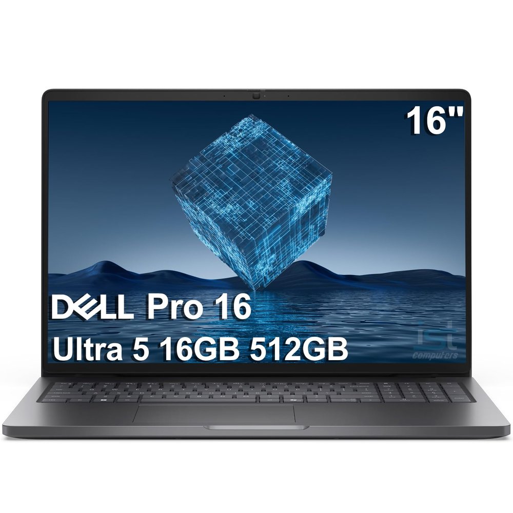 Dell Pro 16 (Next Gen Latitude 3550) Business AI PC Laptop (16" FHD+ Anti-Glare, Intel 12-Core Ultra 5 225U (> i7-1355U), 16GB DDR5 RAM, 512GB SSD) Backlit, Wi-Fi 6E, 1080p Webcam, Win 11 Pro, PC16250