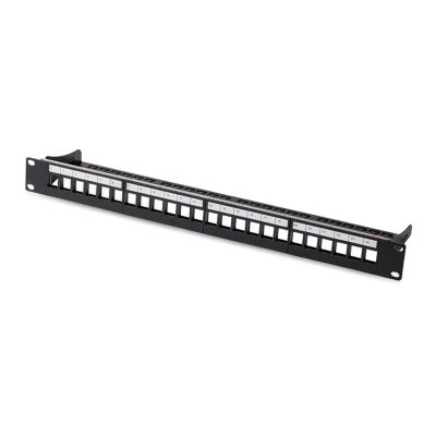 24-port uninstallable modular blank patch panel 19-inch 1U rack mount