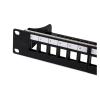 24-port uninstallable modular blank patch panel 19-inch 1U rack mount view 2